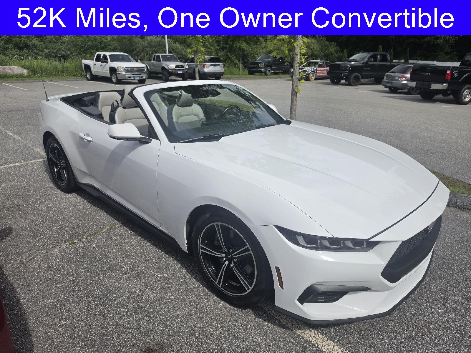 Oxford White 2024 Ford Mustang Convertible Rear-Wheel Drive Automatic