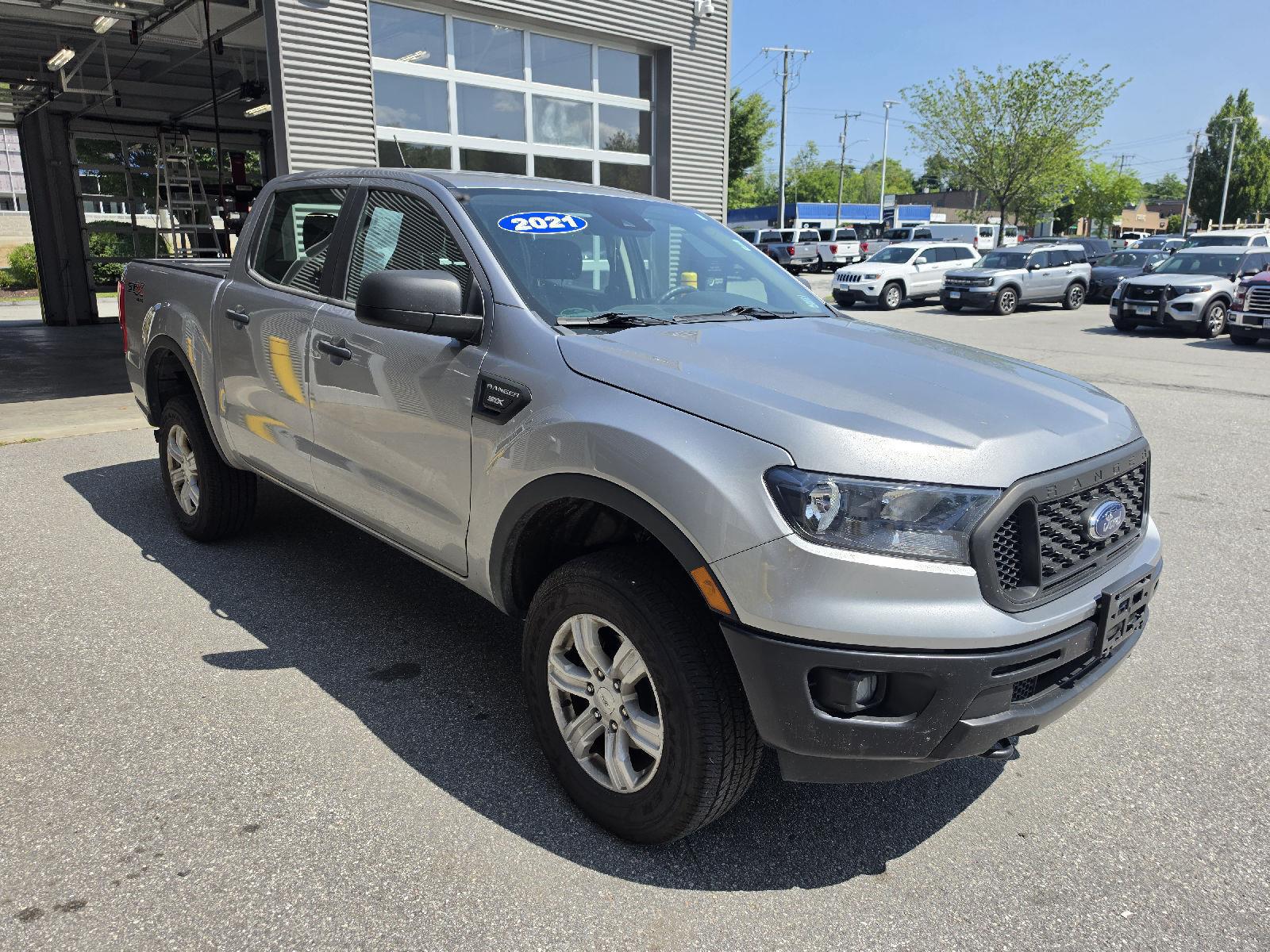 Iconic Silver 2021 Ford Ranger Pickup Truck Four-Wheel Drive Automatic
