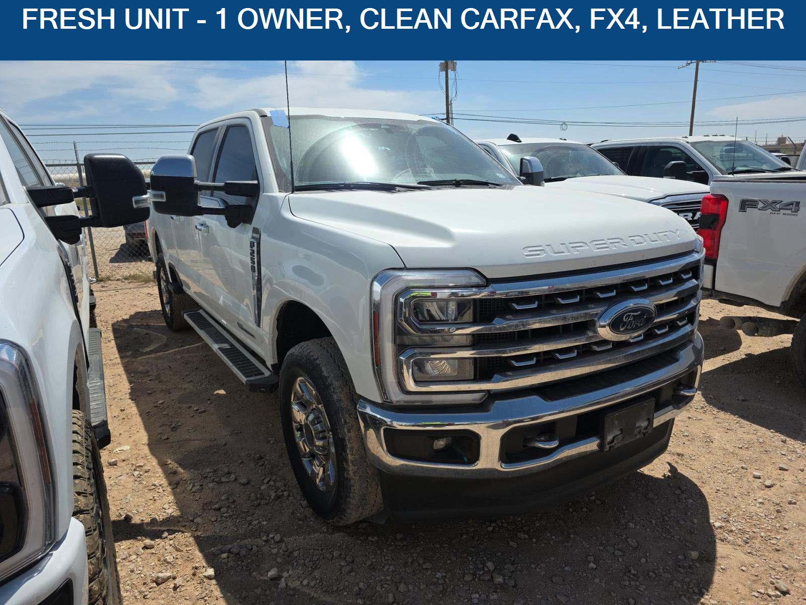 Star White Metallic Tri-Coat 2024 Ford F-250 Super Duty Lariat Crew Cab 4WD Pickup Truck Four-Wheel Drive 10-Speed Automatic
