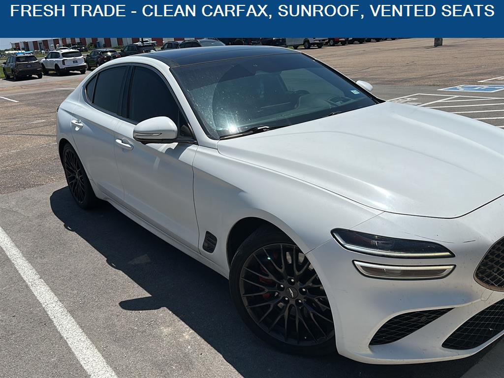 Verbier White 2022 Genesis G70 3.3T Launch Edition RWD Sedan Rear-Wheel Drive 8-Speed Automatic
