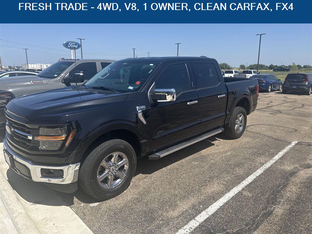 Agate Black Metallic 2024 Ford F-150 Pickup Truck Four-Wheel Drive 10-Speed Automatic