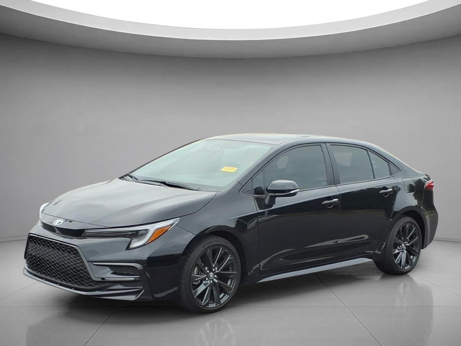 Midnight Black Metallic 2023 Toyota Corolla XSE FWD Sedan Front-Wheel Drive Continuously Variable Transmission