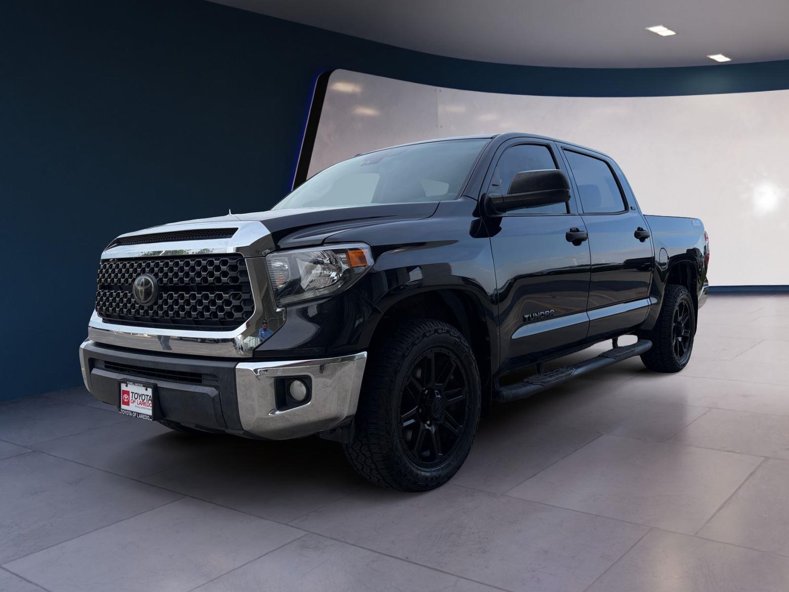 Midnight Black Metallic 2019 Toyota Tundra SR5 CrewMax 4.6L Pickup Truck 4X2 6-Speed Automatic