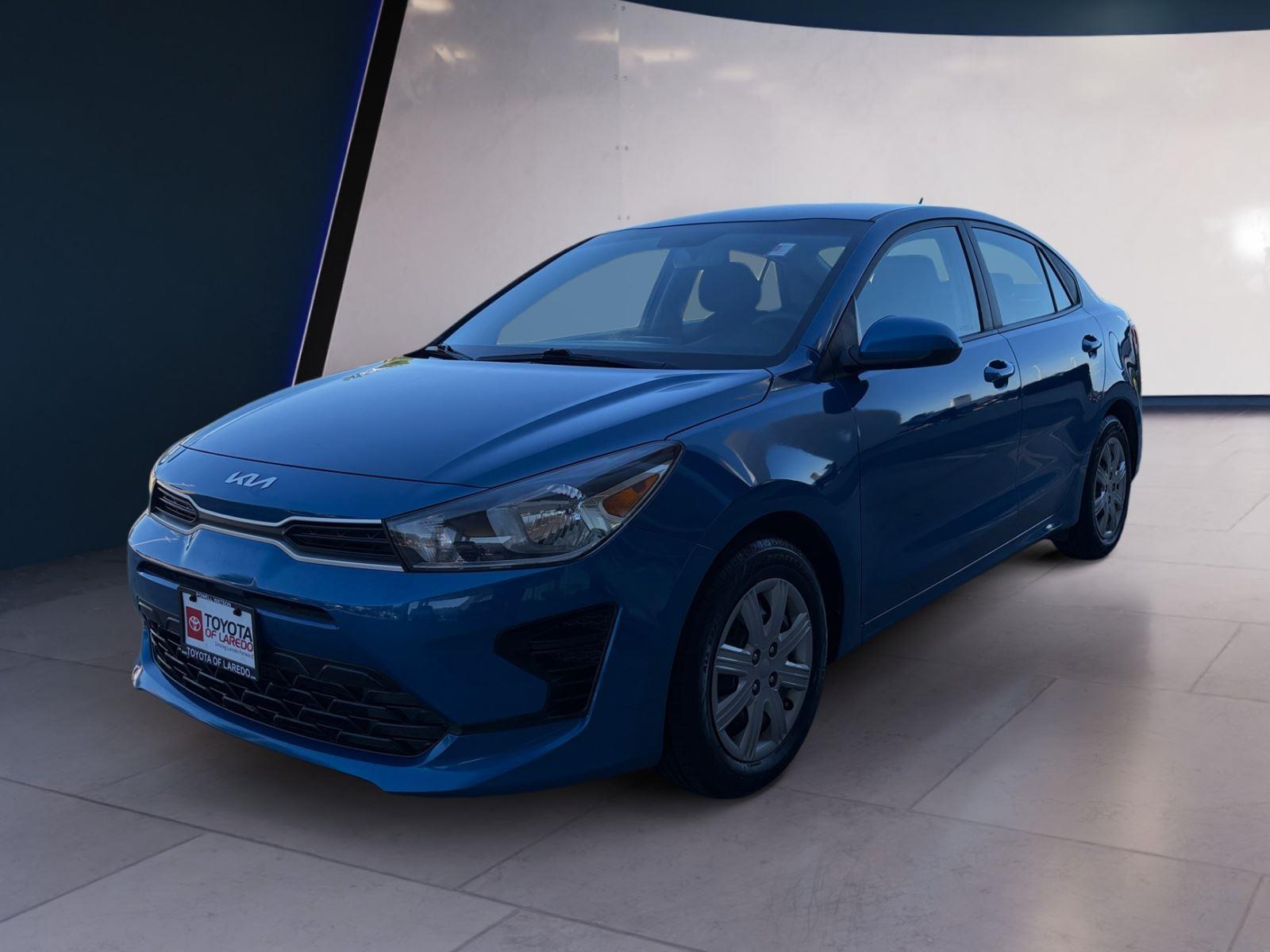 Sporty Blue 2022 Kia Rio Sedan Front-Wheel Drive Continuously Variable Transmission