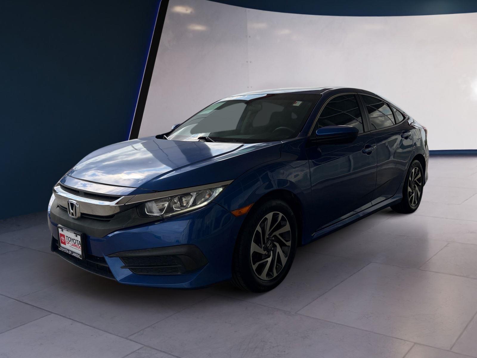 Aegean Blue Metallic 2016 Honda Civic Sedan Front-Wheel Drive Continuously Variable Transmission