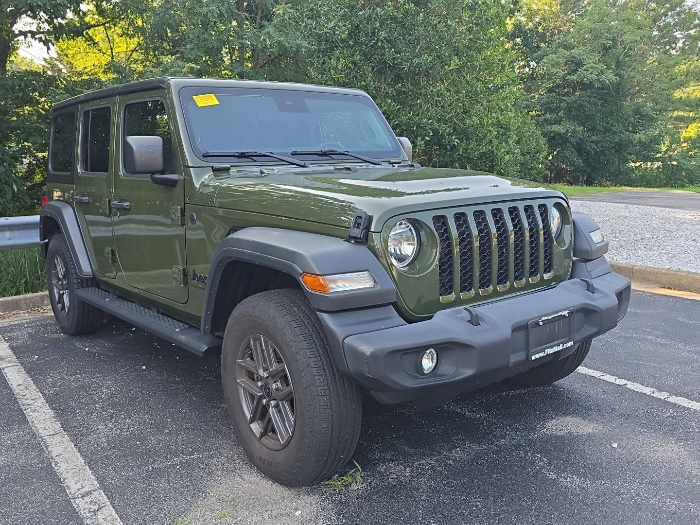 Sarge Green Clearcoat 2024 Jeep Wrangler SUV / Crossover Four-Wheel Drive 6-Speed Manual