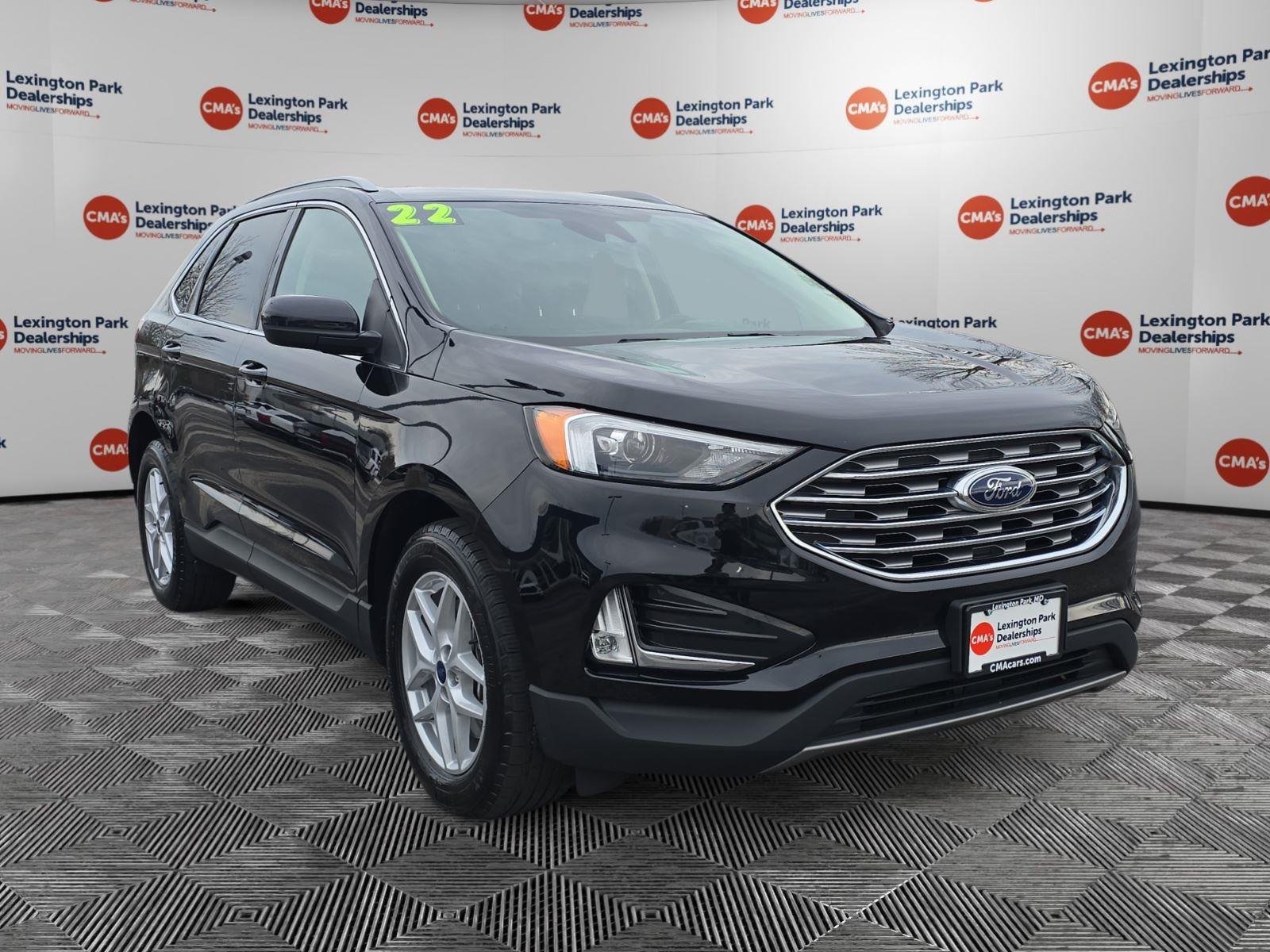 Agate Black Metallic 2022 Ford Edge SEL AWD SUV / Crossover All-Wheel Drive 8-Speed Automatic