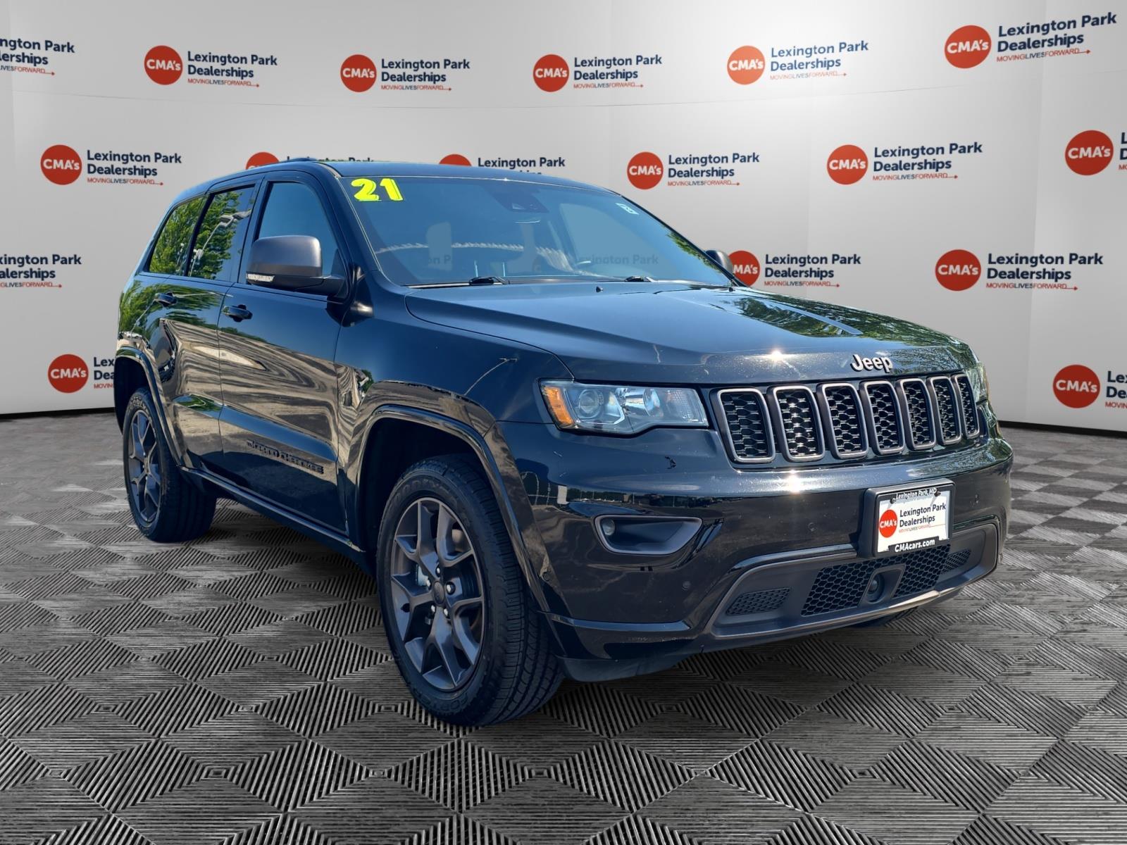 Diamond Black Crystal Pearlcoat 2021 Jeep Grand Cherokee 80th Anniversary Edition 4WD SUV / Crossover Four-Wheel Drive 8-Speed Automatic