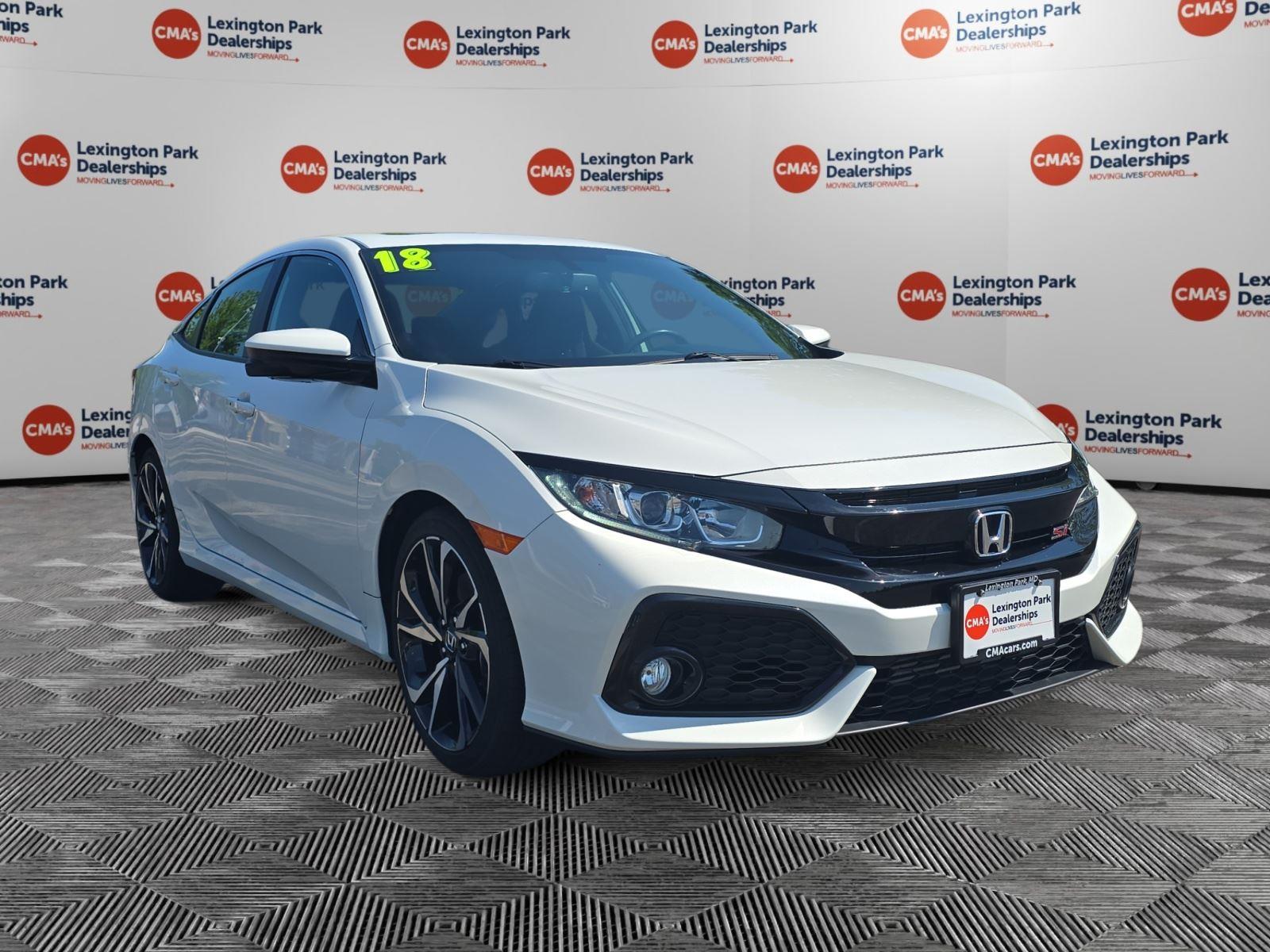 White Orchid Pearl 2018 Honda Civic Si Sedan Front-Wheel Drive Manual
