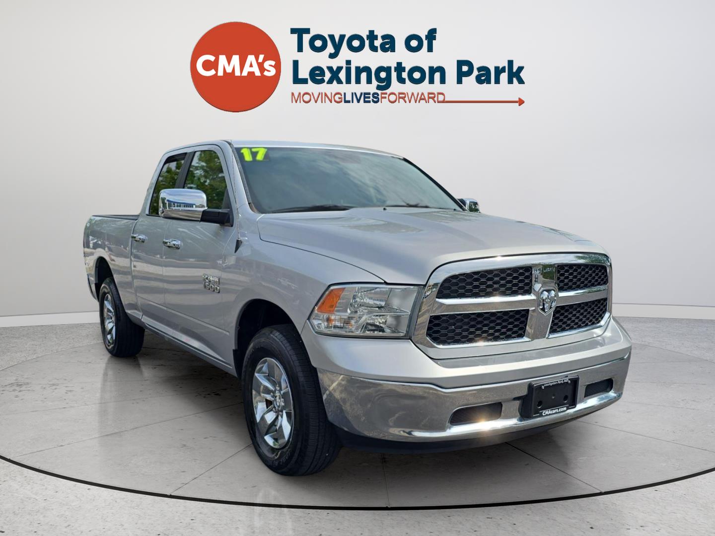 Bright Silver Metallic Clearcoat 2017 RAM 1500 Pickup Truck Four-Wheel Drive 8-Speed Automatic