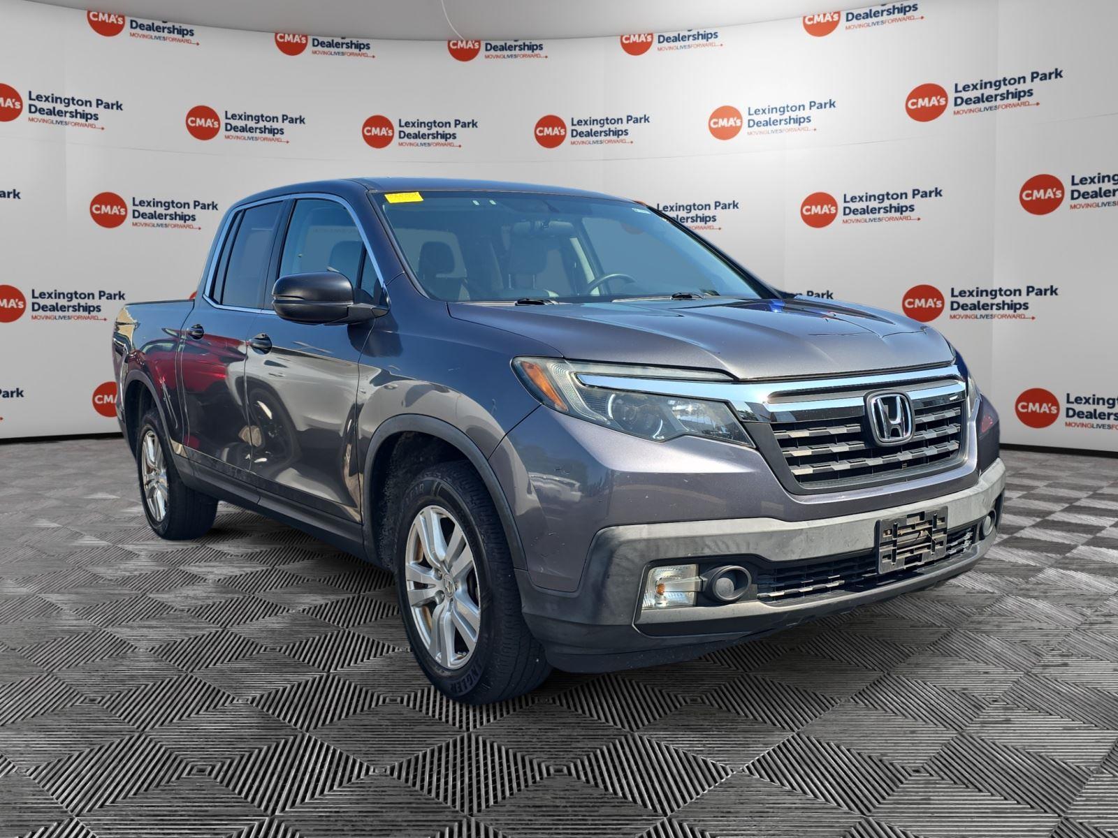 Gray (Modern Steel Metallic) 2017 Honda Ridgeline Pickup Truck All-Wheel Drive Automatic