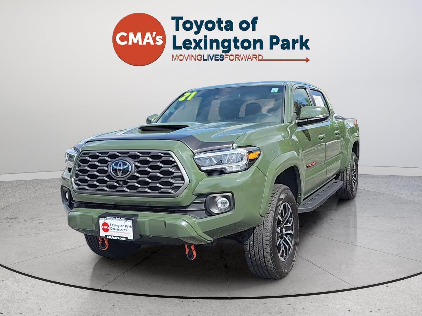 Army Green 2021 Toyota Tacoma Pickup Truck Four-Wheel Drive 6-Speed Automatic