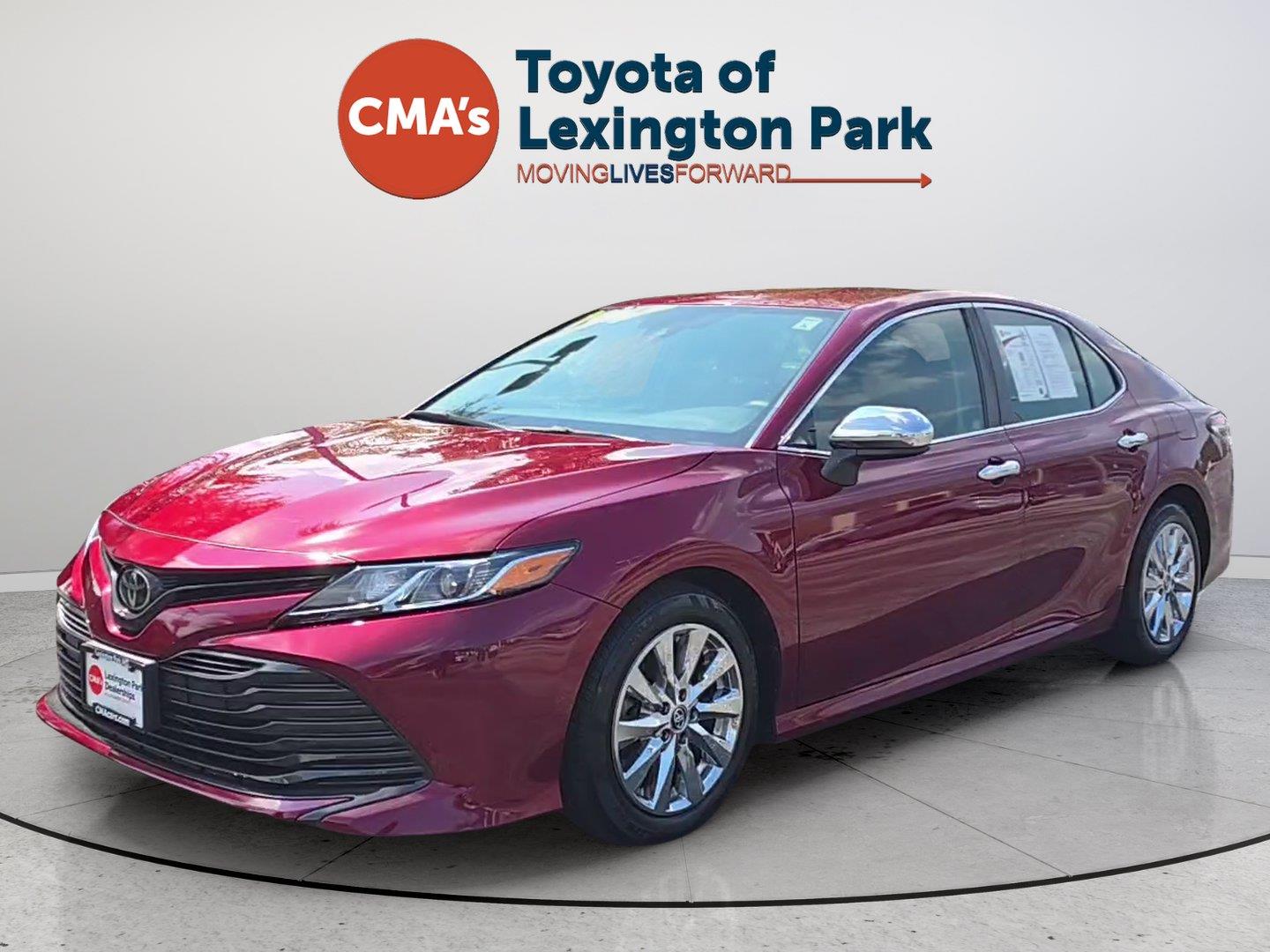 Red (Ruby Flare Pearl) 2019 Toyota Camry Sedan Front-Wheel Drive 8-Speed Automatic