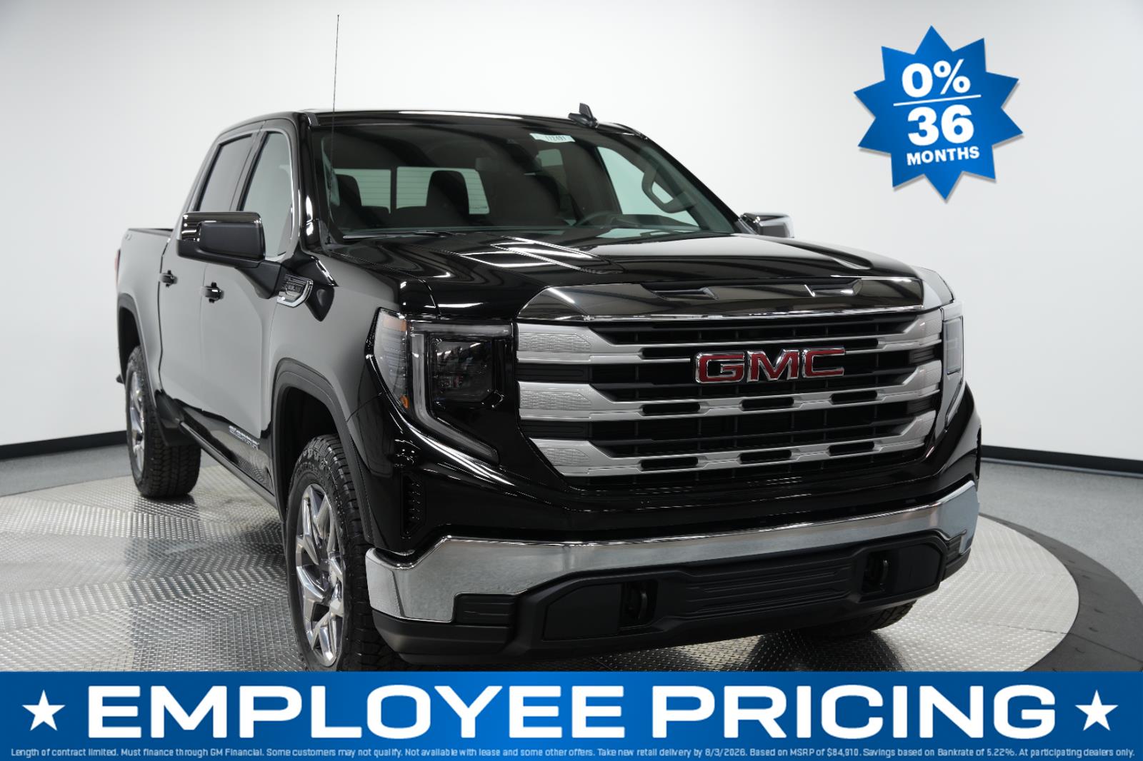 Onyx Black 2026 GMC Sierra 1500 Pickup Truck Four-Wheel Drive Automatic