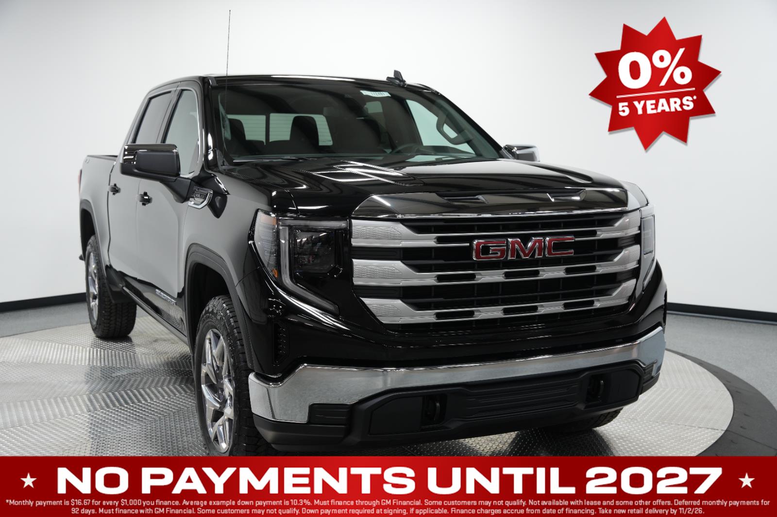 Onyx Black 2026 GMC Sierra 1500 Pickup Truck Four-Wheel Drive Automatic
