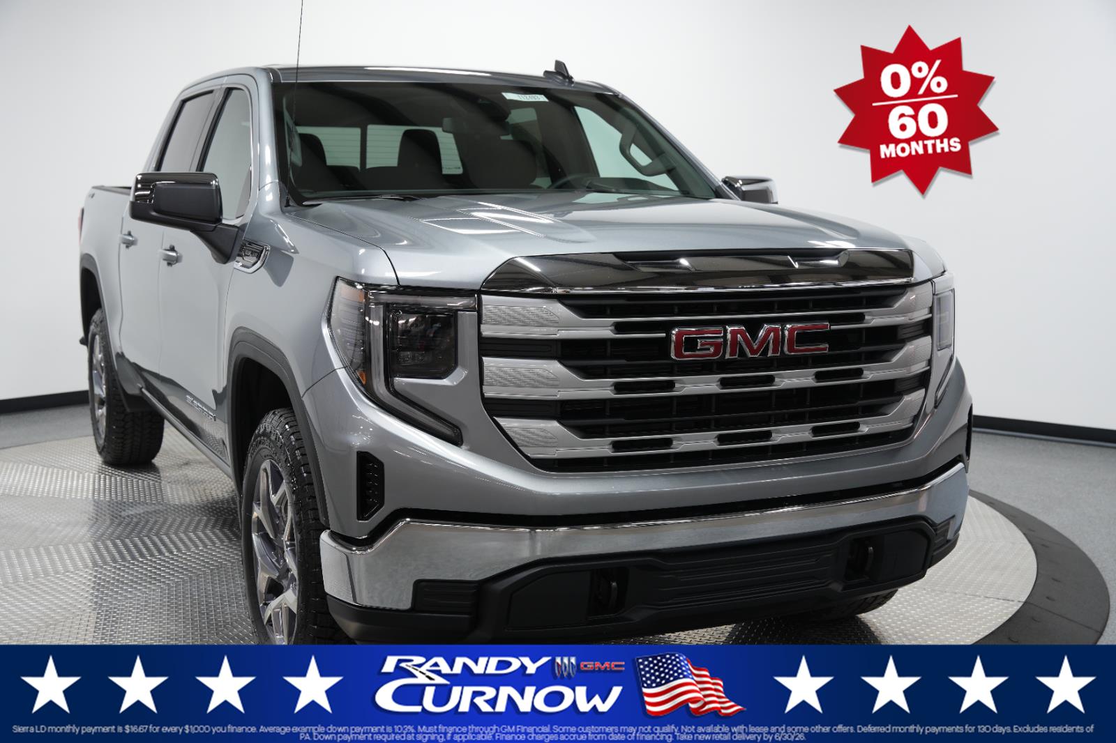 Sterling Metallic 2026 GMC Sierra 1500 SLE Crew Cab 4WD Pickup Truck Four-Wheel Drive Automatic