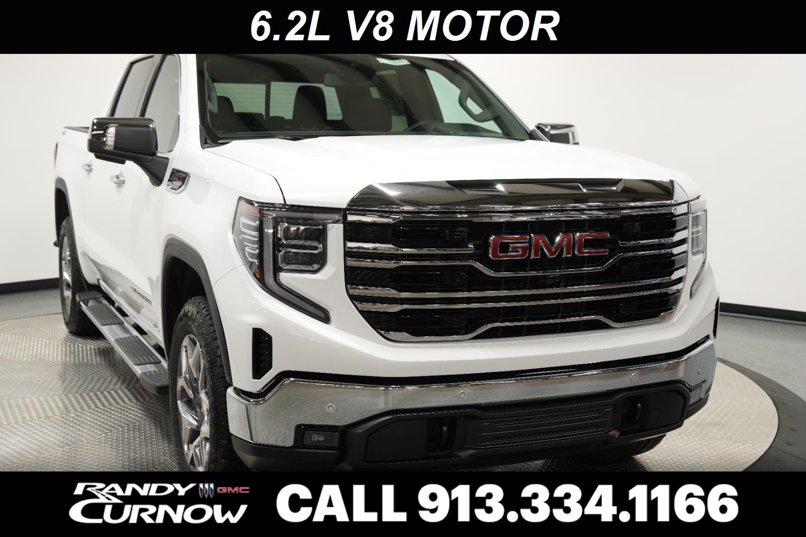 Summit White 2026 GMC Sierra 1500 SLT Crew Cab 4WD Pickup Truck Four-Wheel Drive Automatic