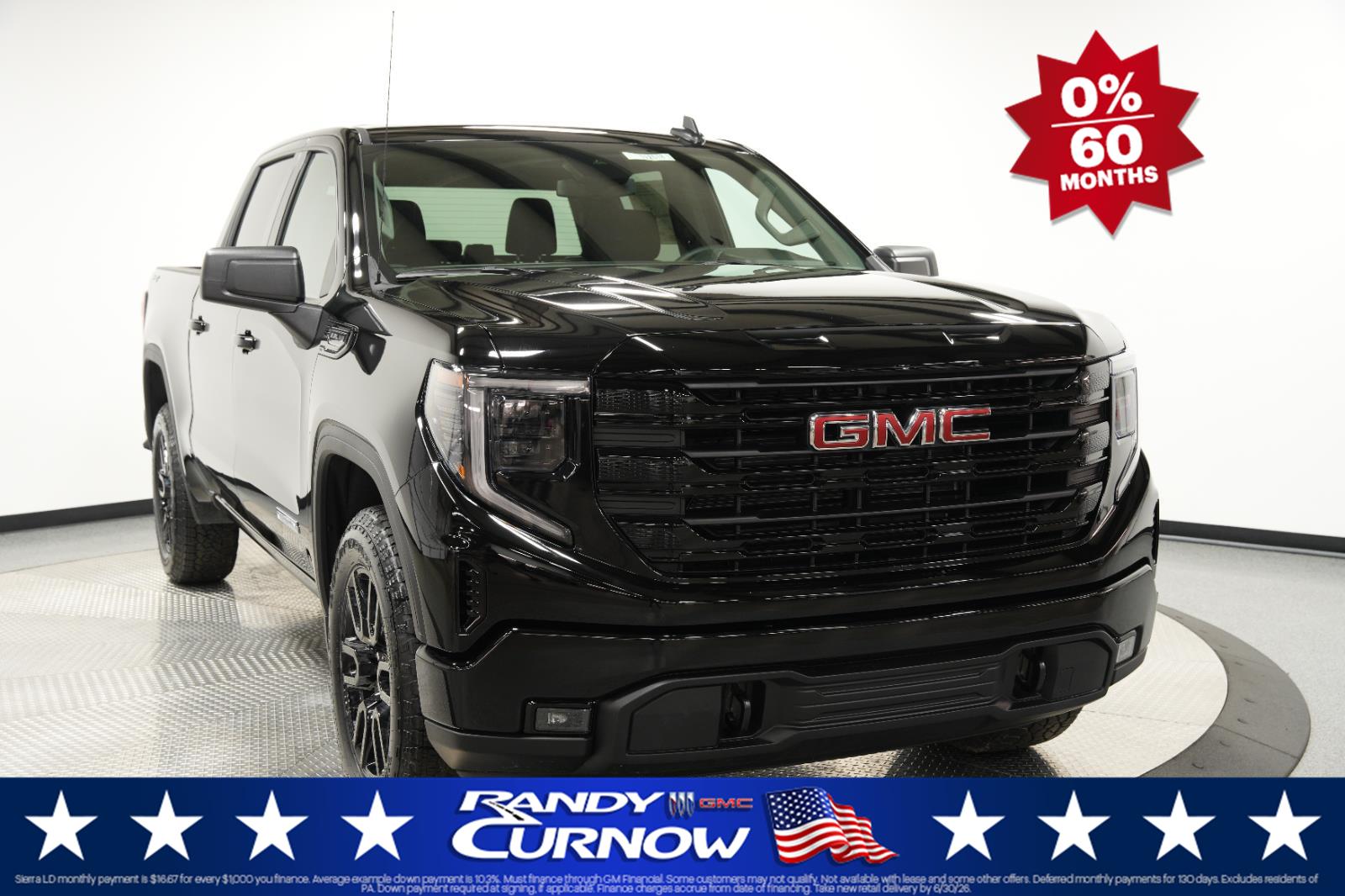 Onyx Black 2026 GMC Sierra 1500 Elevation Crew Cab 4WD Pickup Truck Four-Wheel Drive Automatic