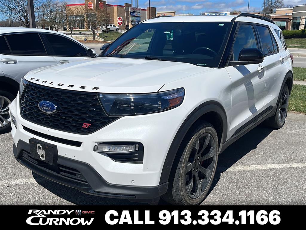 Star White Metallic Tri-Coat 2022 Ford Explorer ST AWD SUV / Crossover All-Wheel Drive Automatic