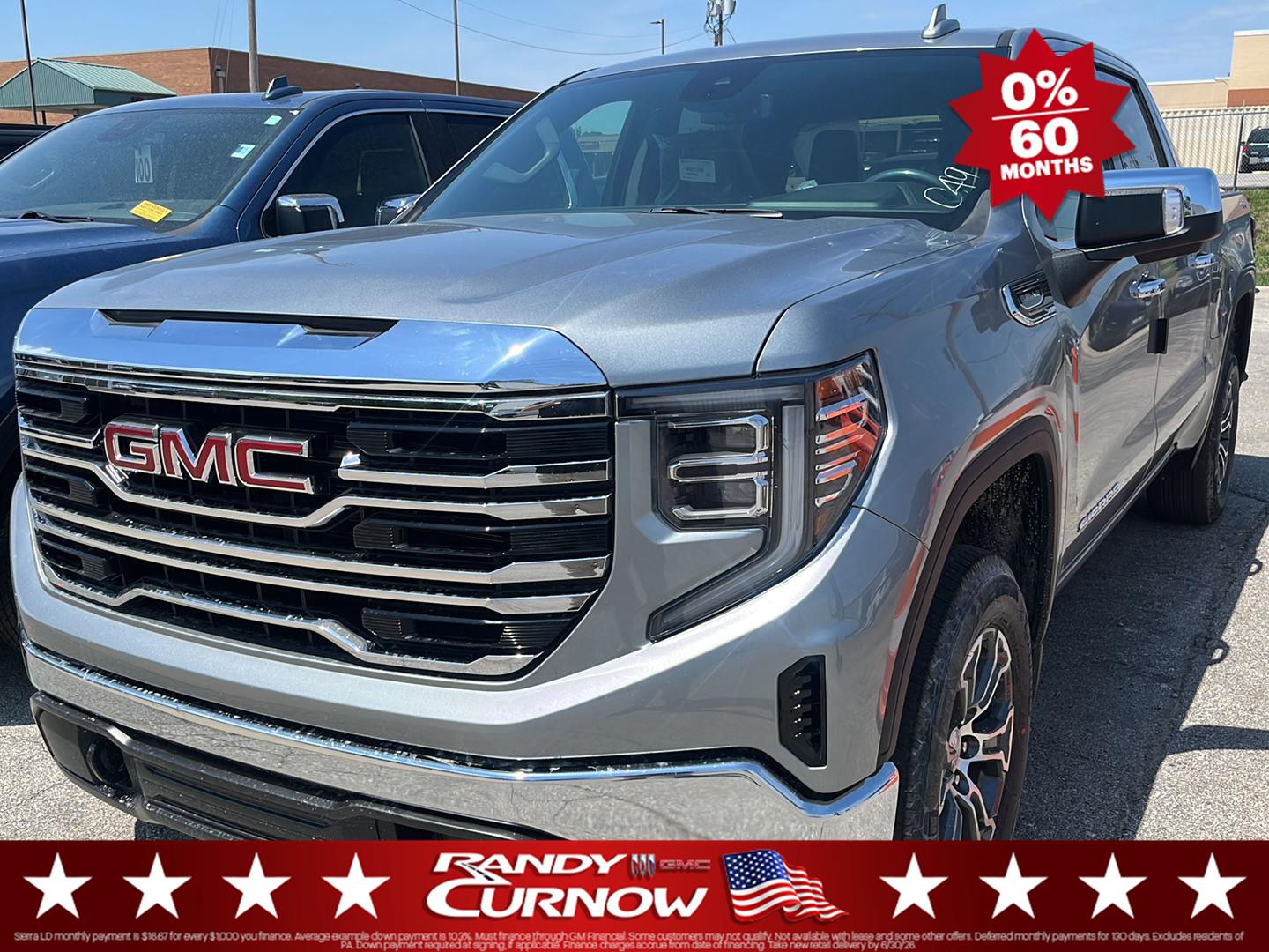 Sterling Metallic 2026 GMC Sierra 1500 SLT Crew Cab 4WD Pickup Truck Four-Wheel Drive Automatic