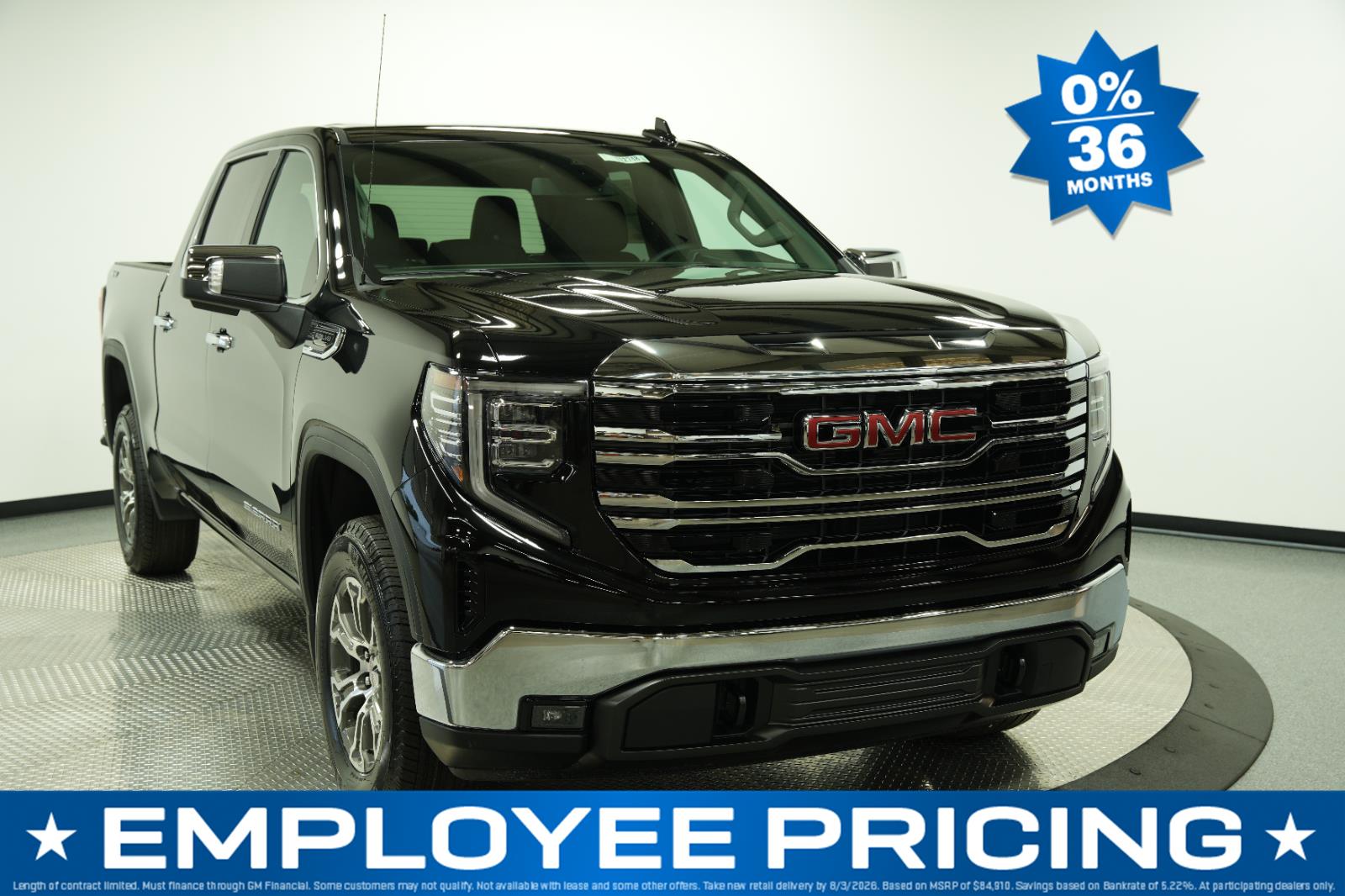 Onyx Black 2026 GMC Sierra 1500 Pickup Truck Four-Wheel Drive Automatic
