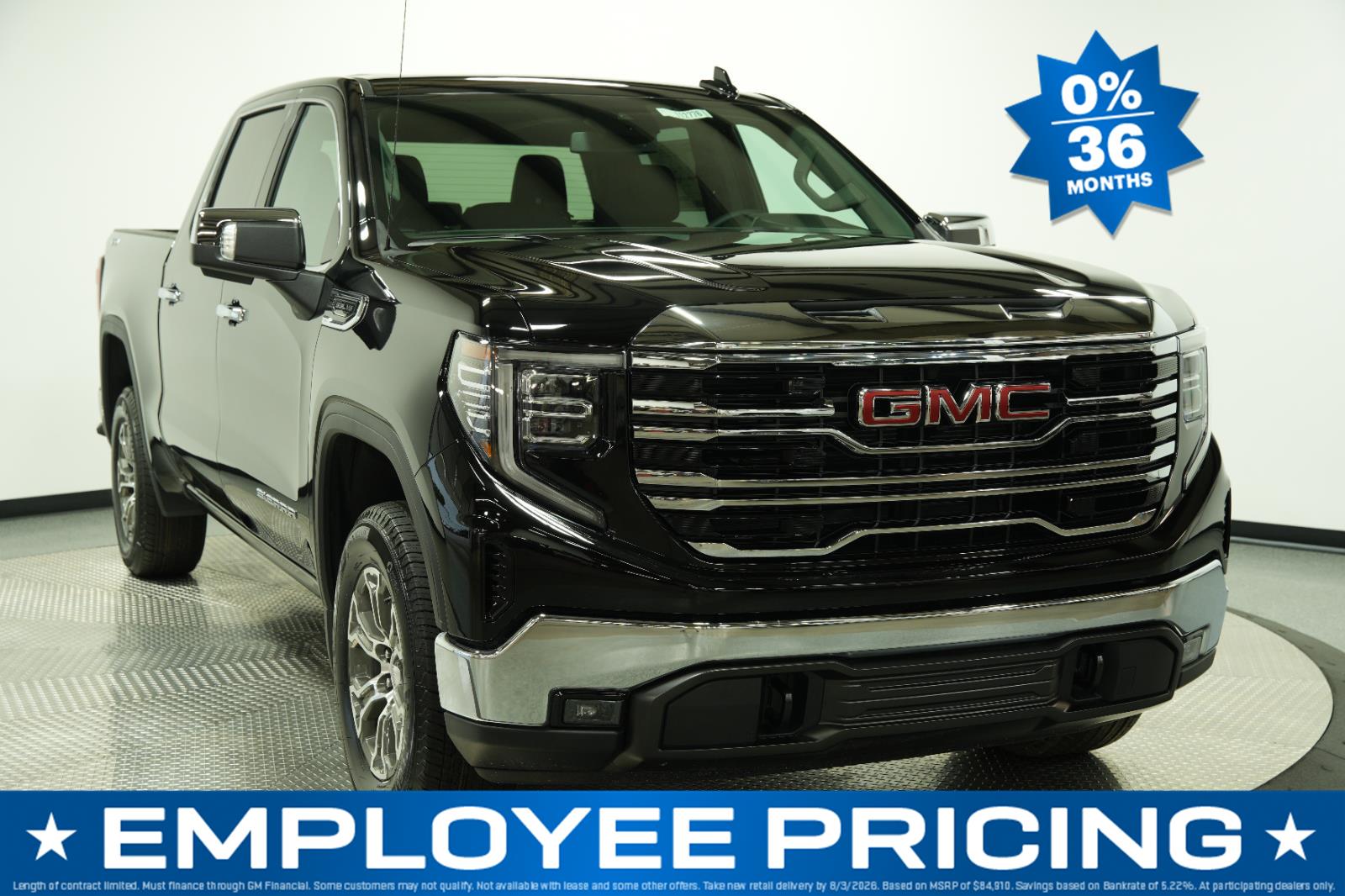 Onyx Black 2026 GMC Sierra 1500 Pickup Truck Four-Wheel Drive Automatic