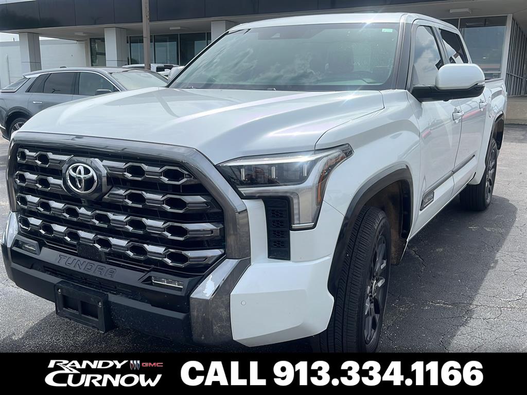 White (Wind Chill Pearl) 2024 Toyota Tundra Platinum CrewMax Cab 4WD Pickup Truck Four-Wheel Drive Automatic
