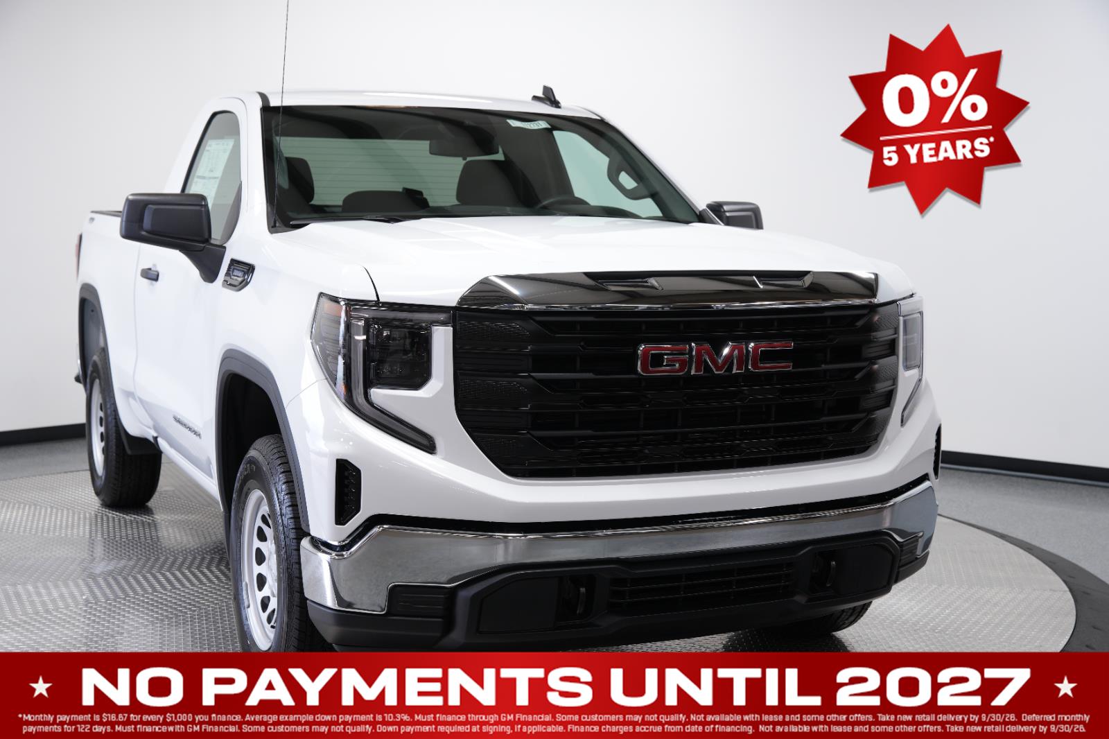 Summit White 2026 GMC Sierra 1500 Pickup Truck Four-Wheel Drive 8-Speed Automatic