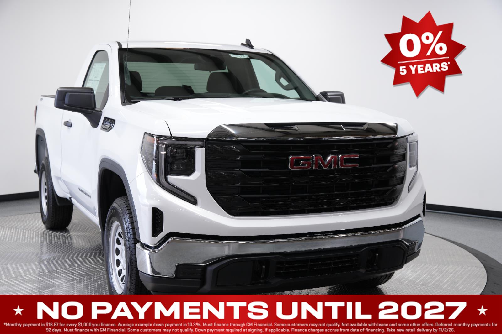 Summit White 2026 GMC Sierra 1500 Pickup Truck Four-Wheel Drive 8-Speed Automatic