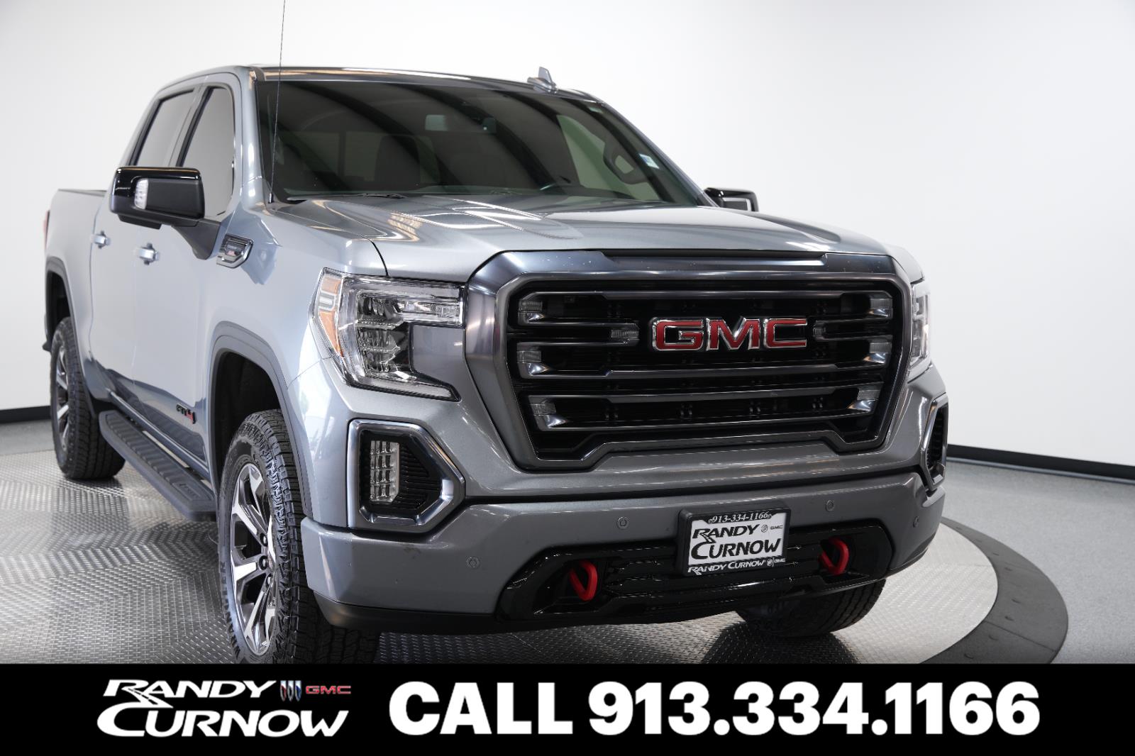 Gray (Satin Steel Metallic) 2022 GMC Sierra 1500 Limited AT4 Crew Cab 4WD Pickup Truck Four-Wheel Drive Automatic