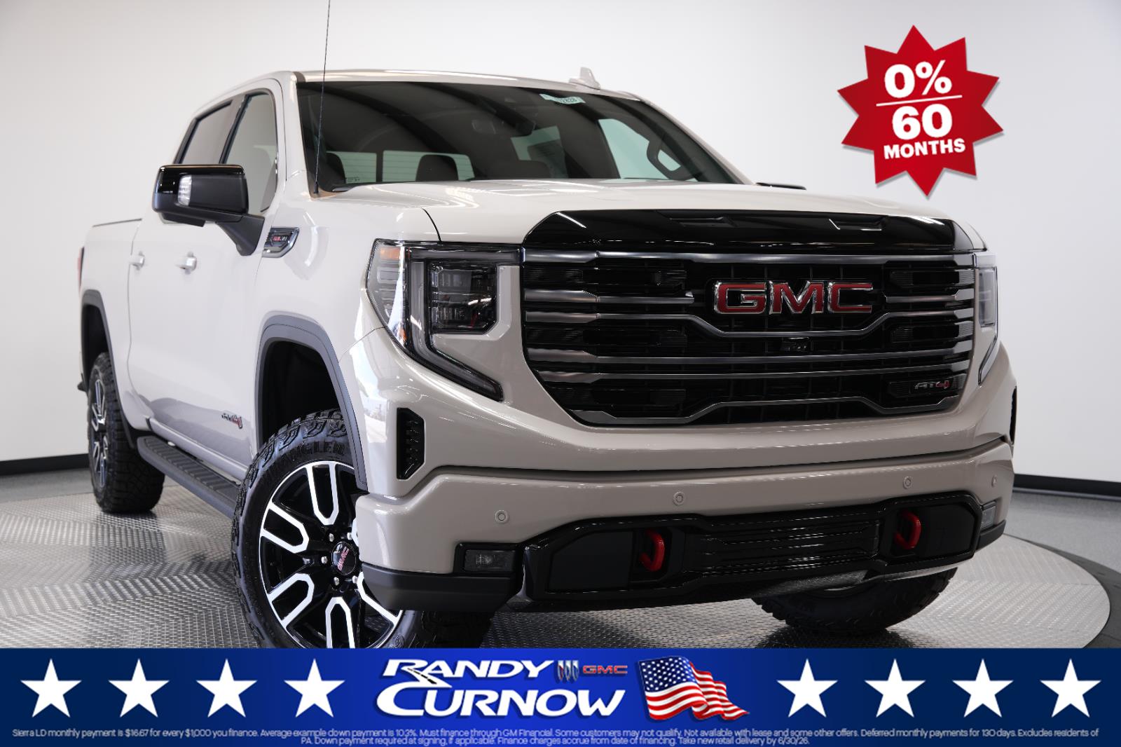 Coastal Dune 2026 GMC Sierra 1500 AT4 Crew Cab 4WD Pickup Truck Four-Wheel Drive Automatic