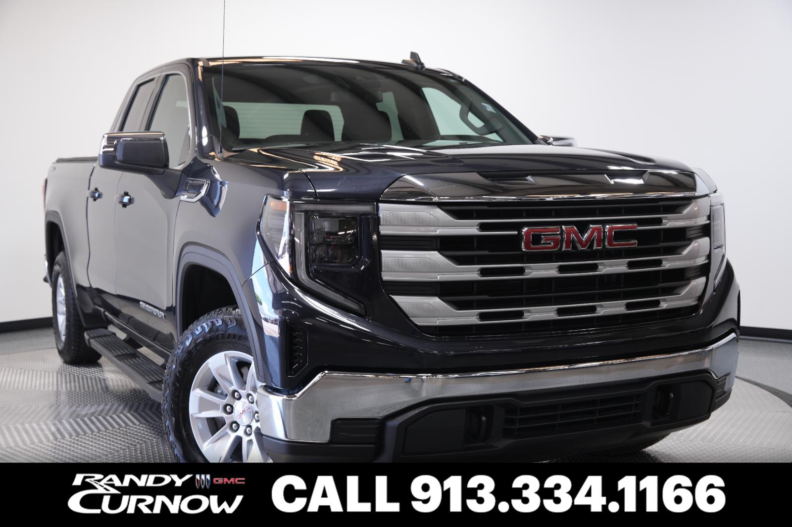 Titanium Rush Metallic 2023 GMC Sierra 1500 SLE Double Cab 4WD Pickup Truck Four-Wheel Drive 8-Speed Automatic