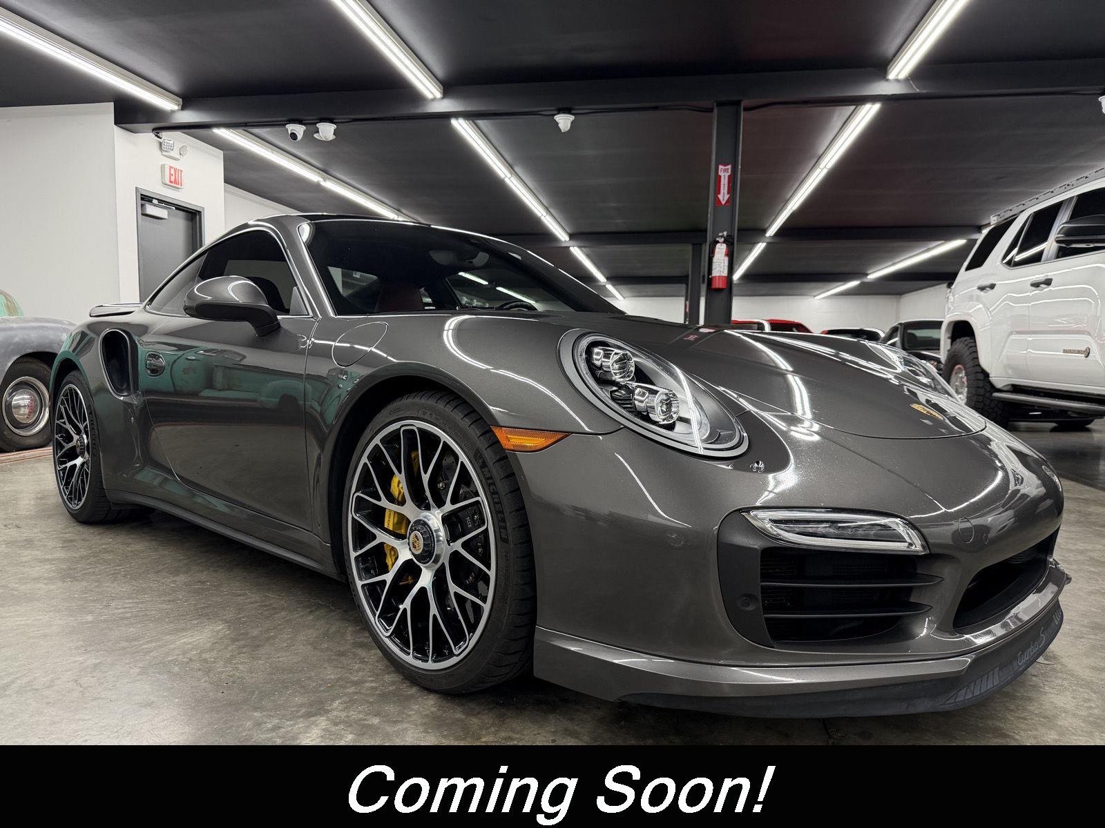 Agate Gray Metallic 2015 Porsche 911 Turbo S Coupe AWD Coupe All-Wheel Drive Automatic