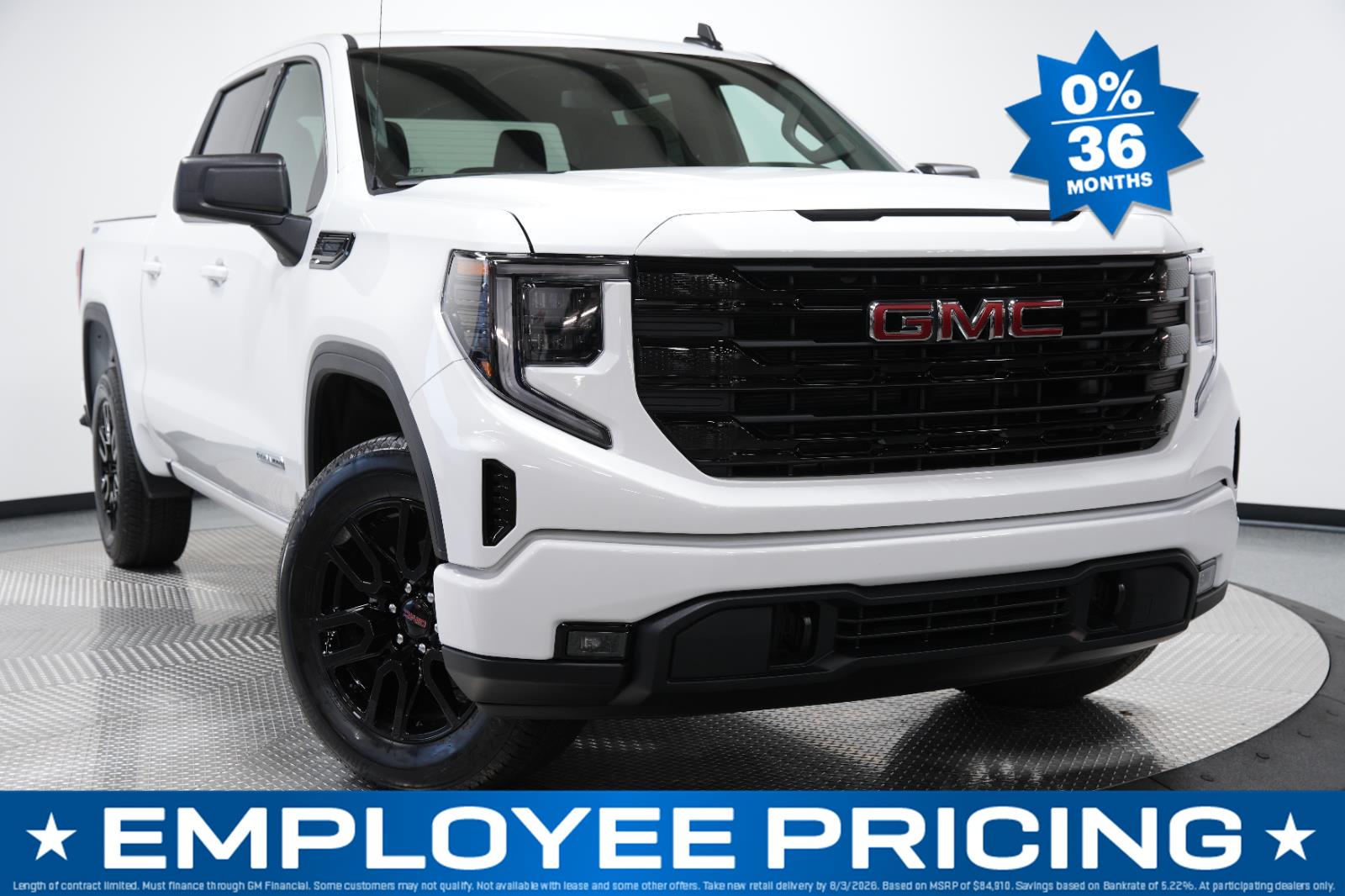 Summit White 2026 GMC Sierra 1500 Pickup Truck Four-Wheel Drive 8-Speed Automatic