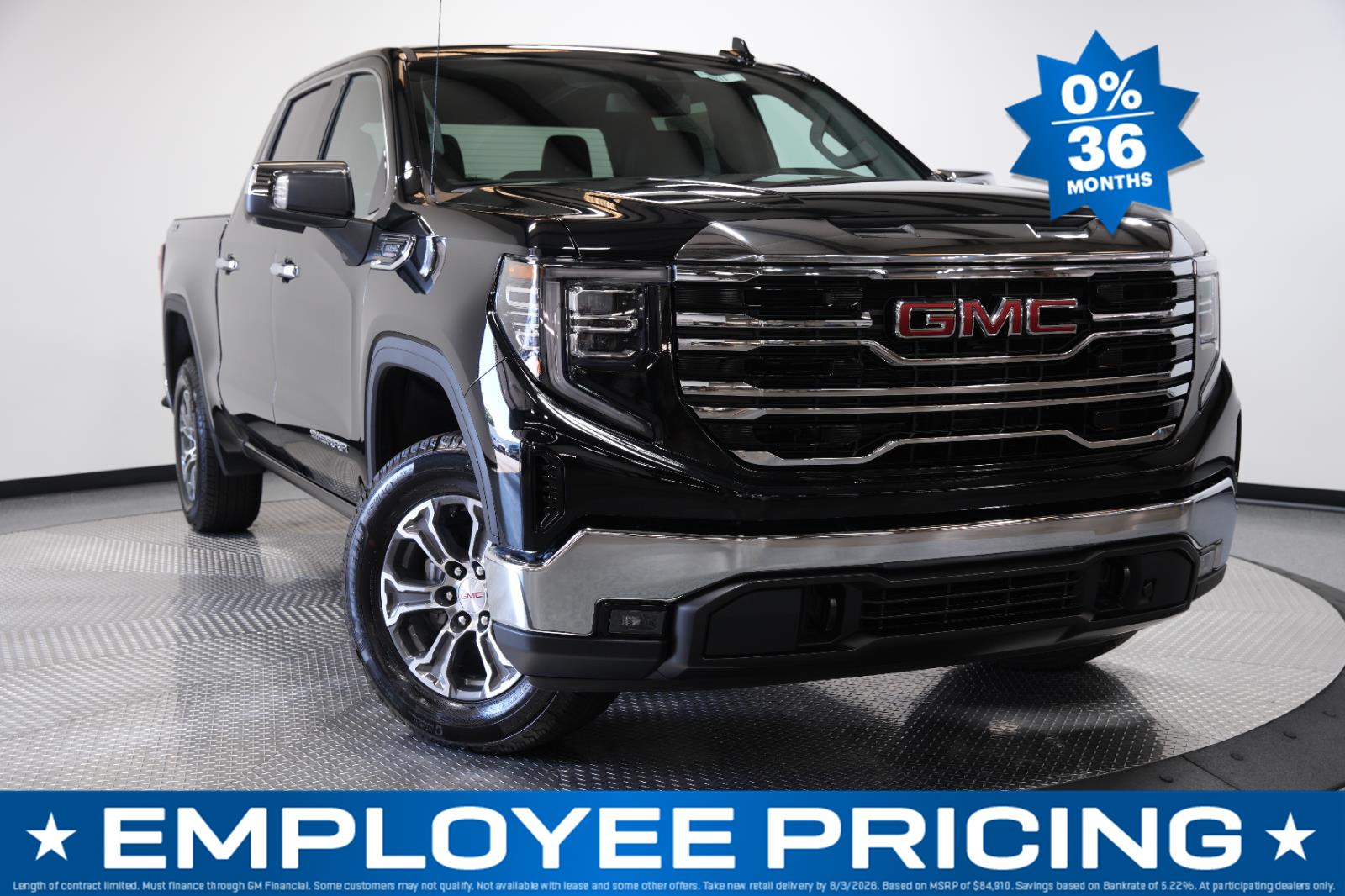 Onyx Black 2026 GMC Sierra 1500 Pickup Truck Four-Wheel Drive Automatic