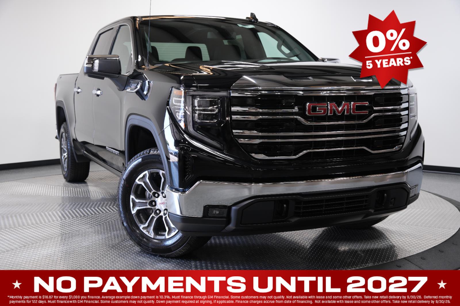 Onyx Black 2026 GMC Sierra 1500 Pickup Truck Four-Wheel Drive Automatic