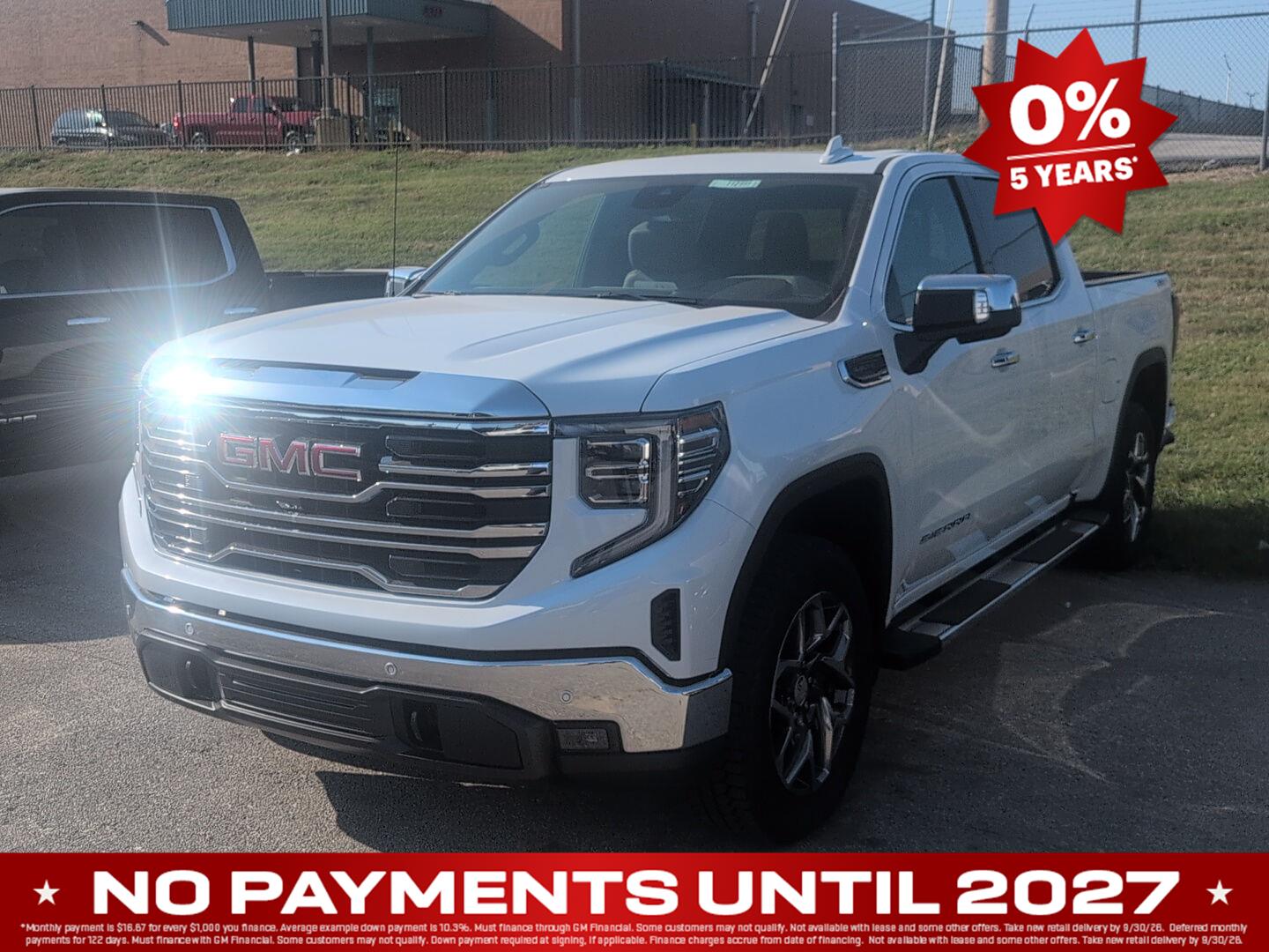 Glacier White Tricoat 2026 GMC Sierra 1500 Pickup Truck Four-Wheel Drive Automatic