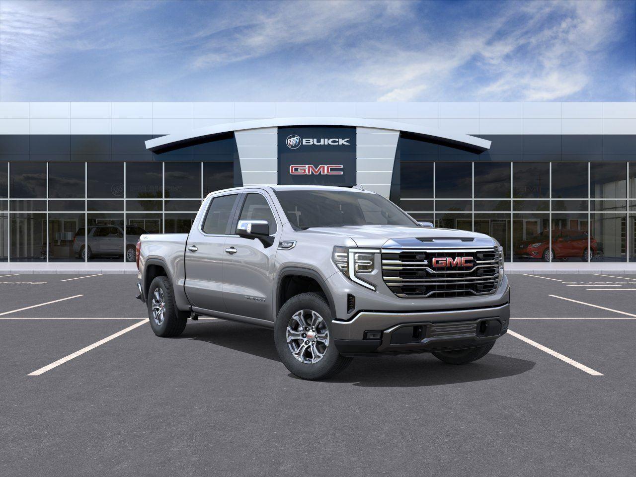 Sterling Metallic 2026 GMC Sierra 1500 SLT Crew Cab 4WD Pickup Truck Four-Wheel Drive Automatic