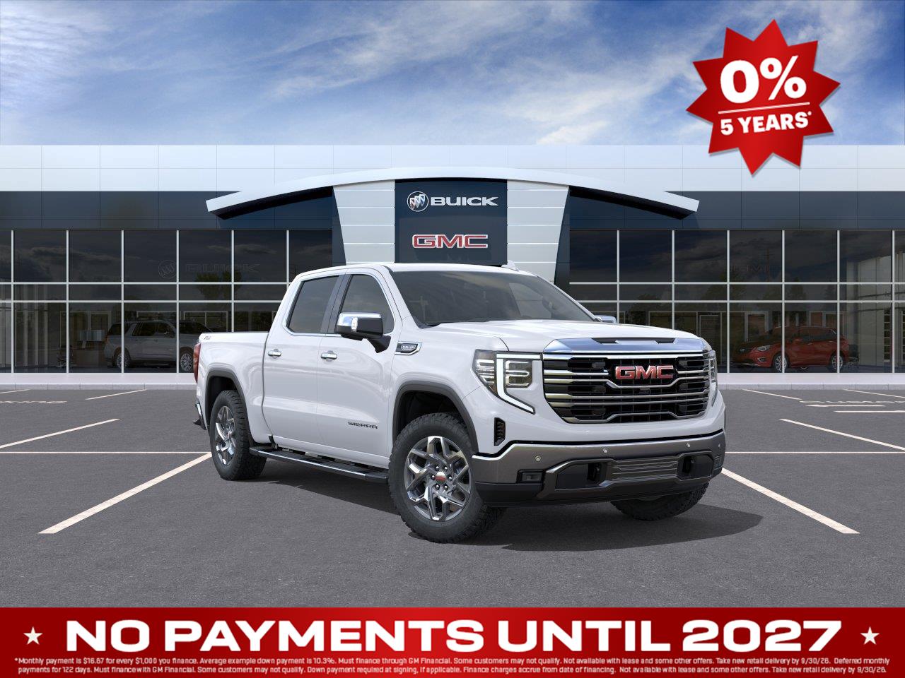 Summit White 2026 GMC Sierra 1500 Pickup Truck Four-Wheel Drive Automatic