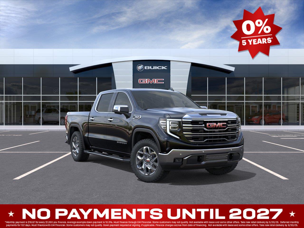 Onyx Black 2026 GMC Sierra 1500 Pickup Truck Four-Wheel Drive Automatic