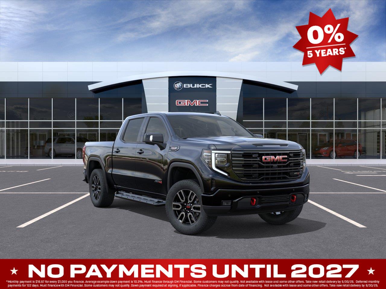 Onyx Black 2026 GMC Sierra 1500 Pickup Truck Four-Wheel Drive Automatic