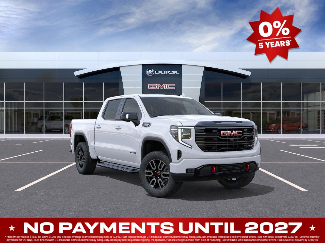 Summit White 2026 GMC Sierra 1500 Pickup Truck Four-Wheel Drive Automatic