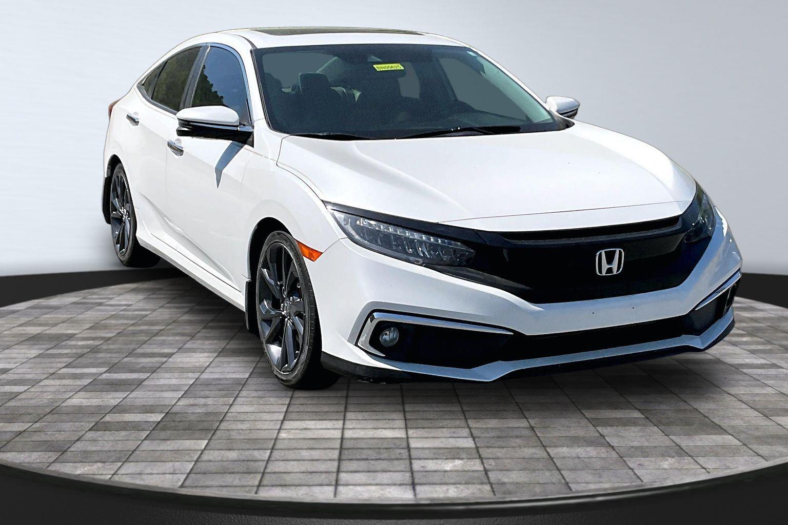 Platinum White Pearl 2019 Honda Civic Sedan Front-Wheel Drive 7-Speed CVT