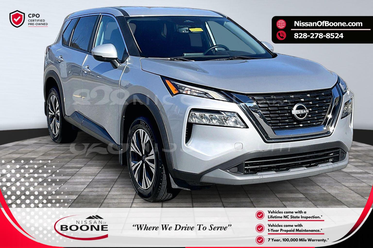 Brilliant Silver Metallic 2023 Nissan Rogue SV AWD SUV / Crossover All-Wheel Drive Continuously Variable Transmission