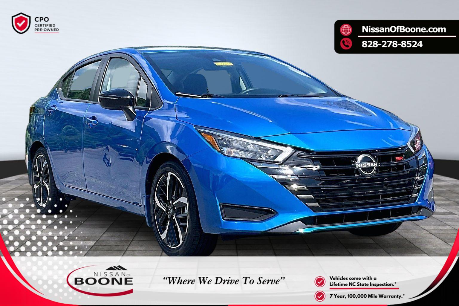 Electric Blue Metallic 2024 Nissan Versa Sedan Front-Wheel Drive Continuously Variable Transmission
