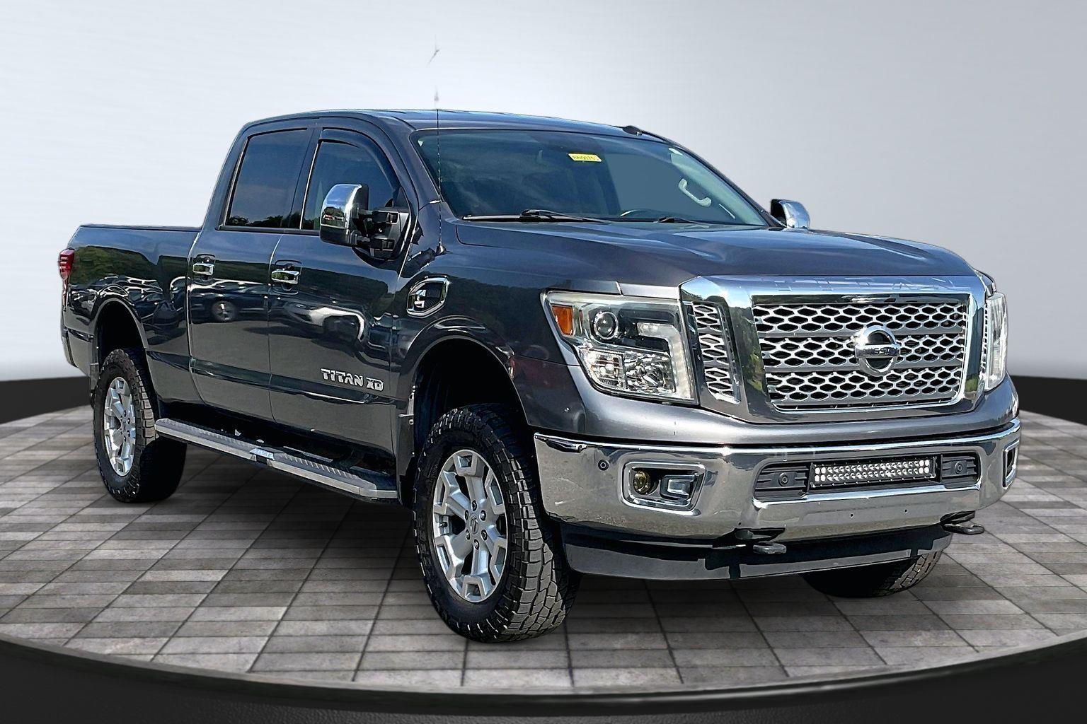 Gray (Gun Metallic) 2016 Nissan Titan Pickup Truck Four-Wheel Drive Automatic