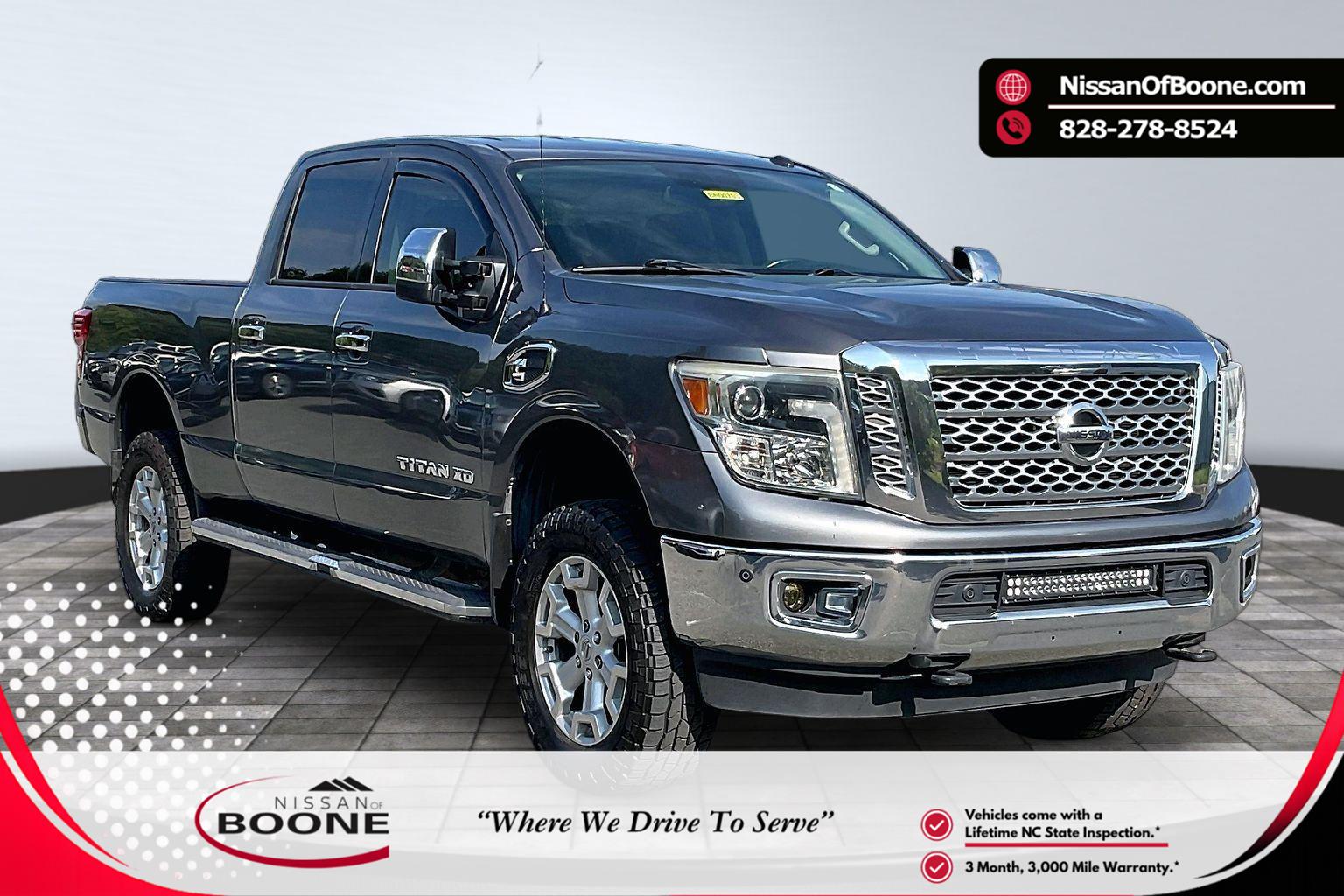 Gray (Gun Metallic) 2016 Nissan Titan Pickup Truck Four-Wheel Drive Automatic