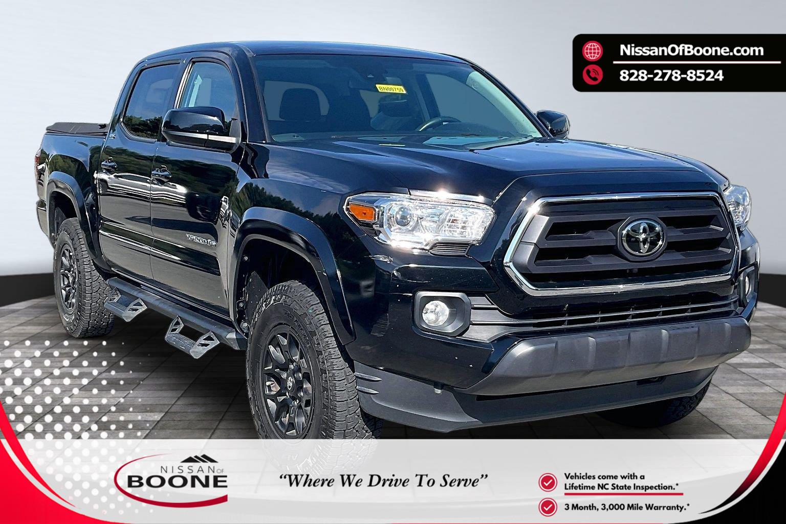 Midnight Black Metallic 2022 Toyota Tacoma Pickup Truck Four-Wheel Drive Automatic