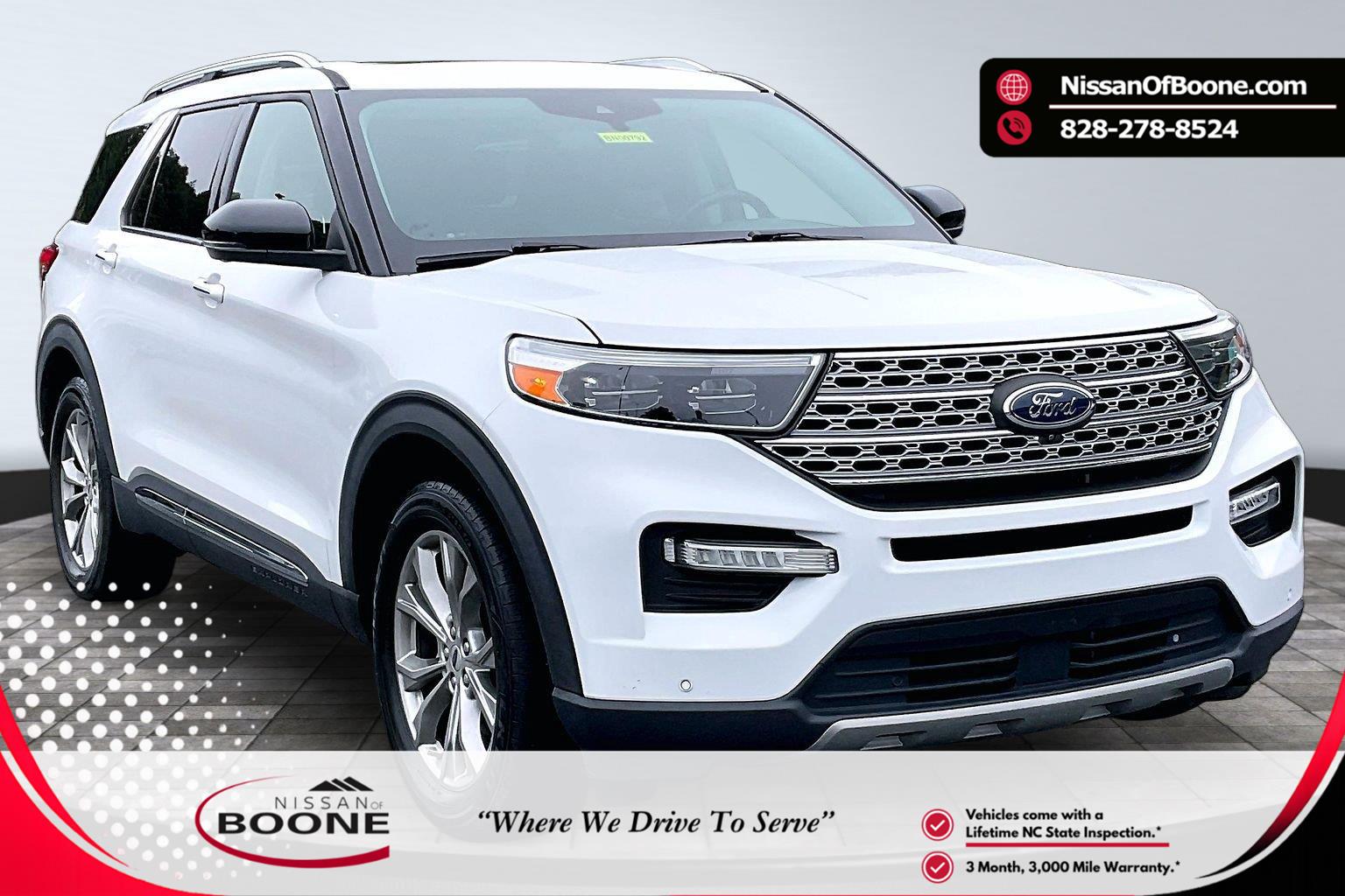 Oxford White 2021 Ford Explorer SUV / Crossover All-Wheel Drive Automatic