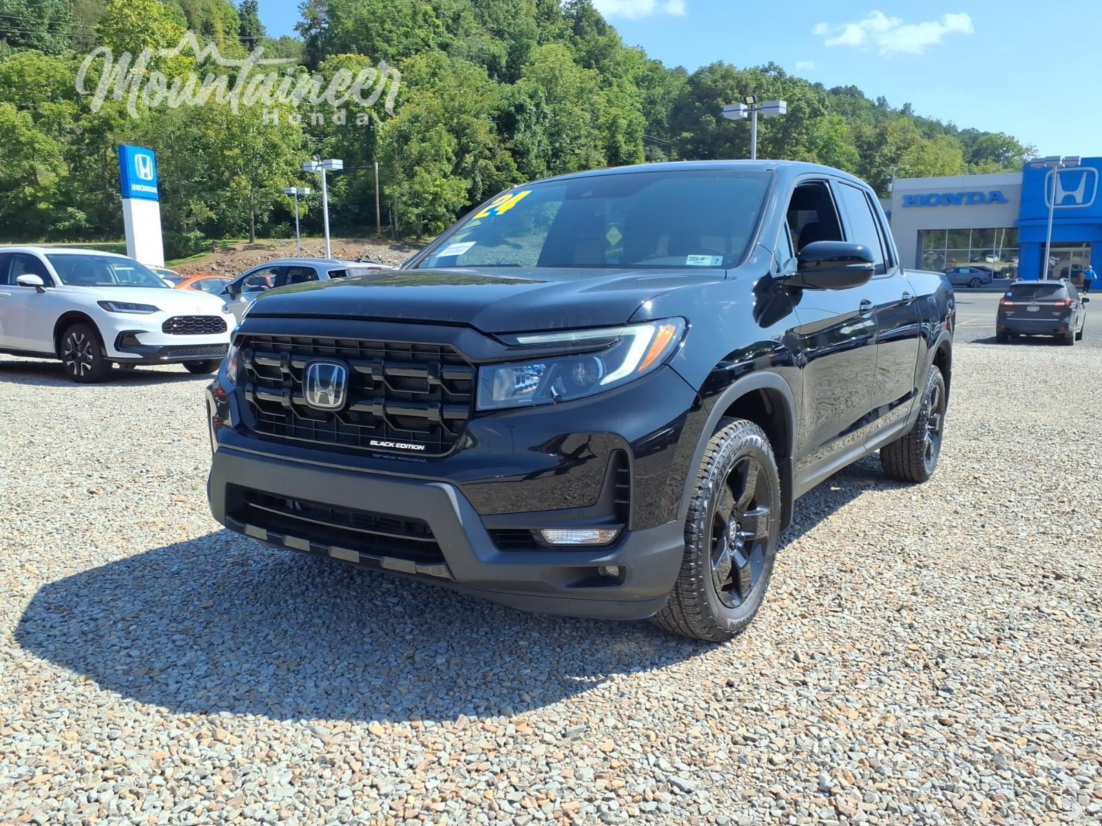Crystal Black Pearl 2024 Honda Ridgeline Pickup Truck All-Wheel Drive Automatic